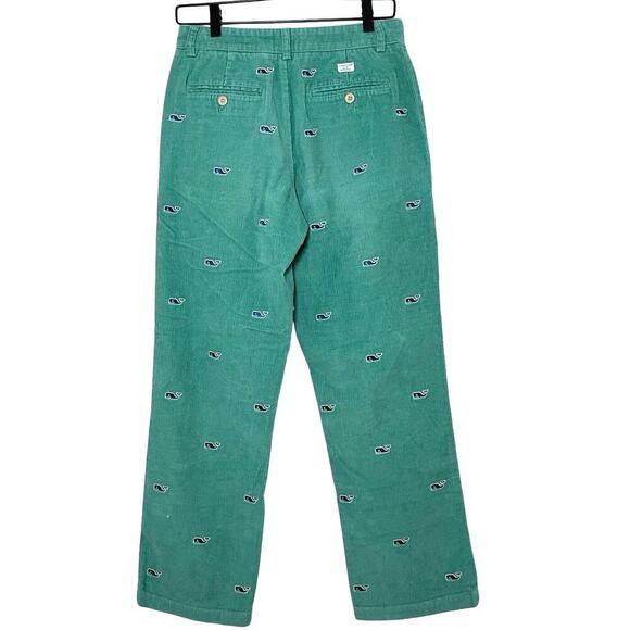 Vineyard Vines Embroidered Whale Corduroy Pants Green Size Small - Picture 2 of 6